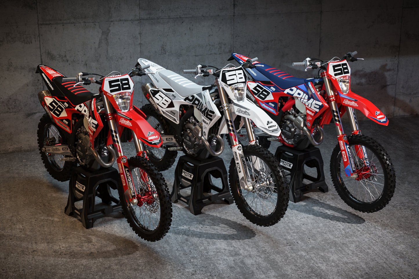 Dominator Black - GasGas Mini Bike Full Graphics Kit