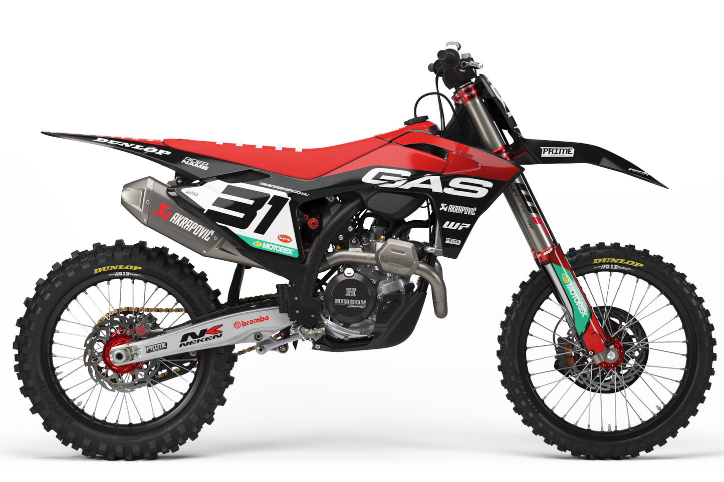 Throttle 25 Black - GasGas Full Graphics Kit