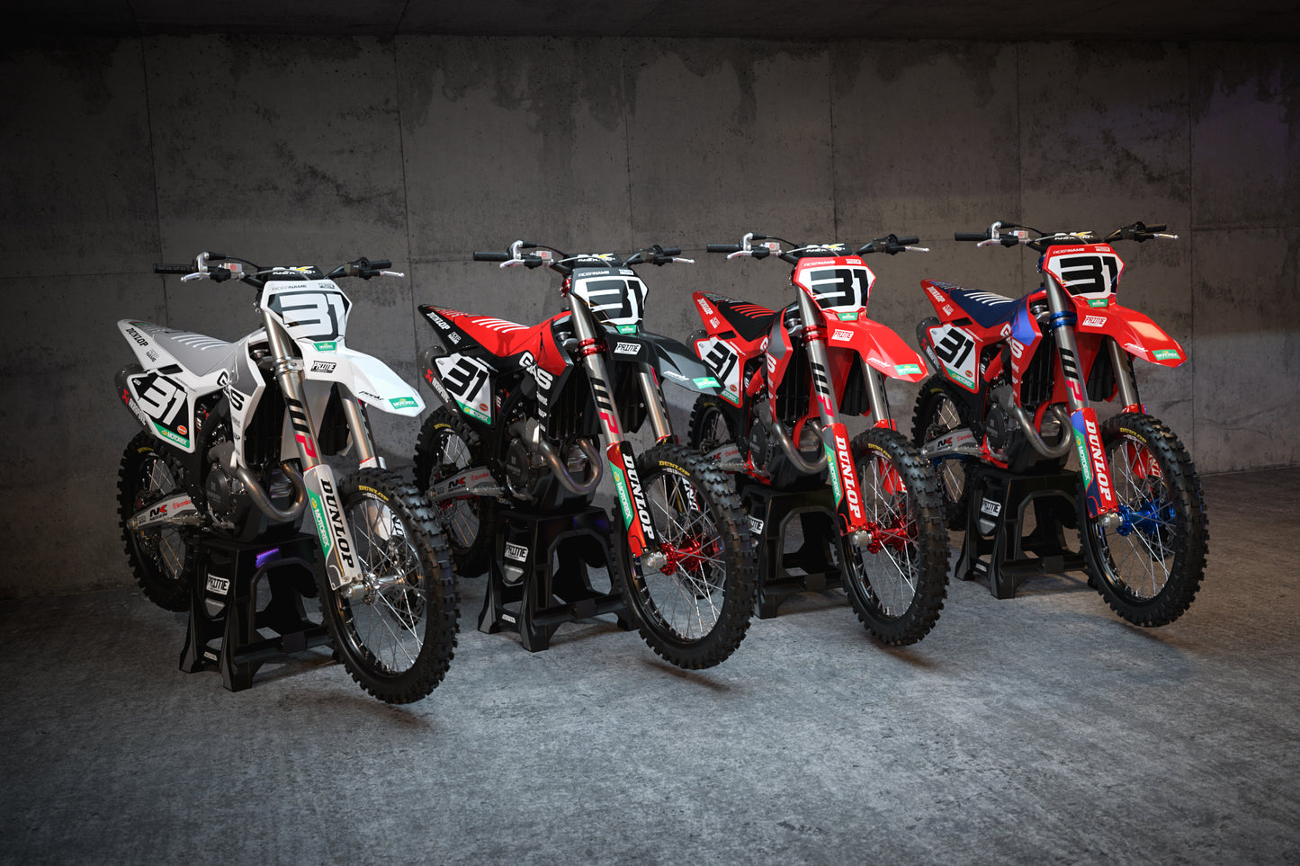 Throttle 25 Blue - GasGas Mini Bike Full Graphics Kit