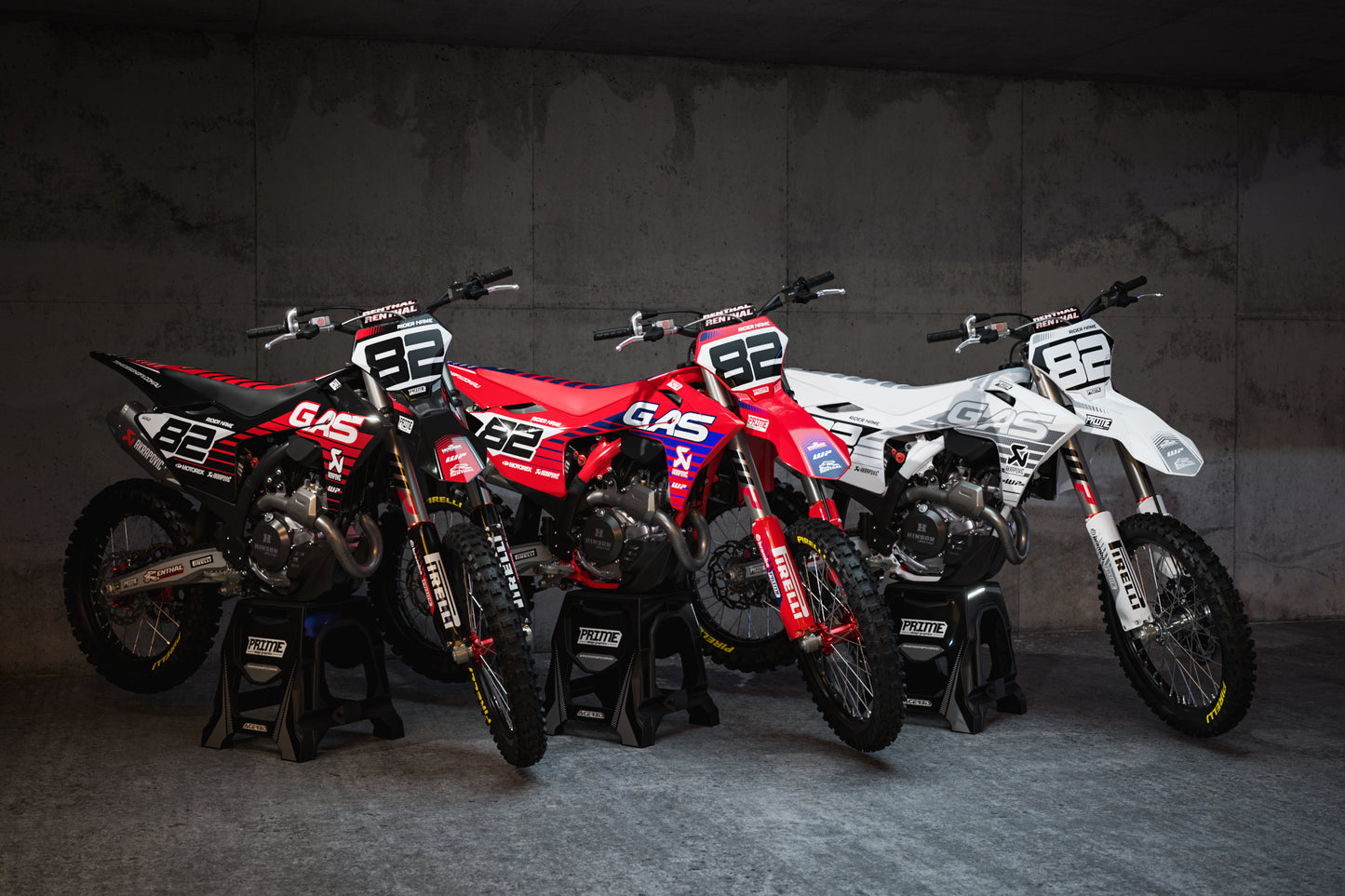 Toned White - GasGas Mini Bike Full Graphics Kit