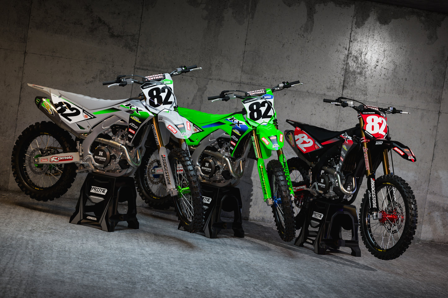 Energy 25 Black - Kawasaki Mini Bike Full Graphics Kit