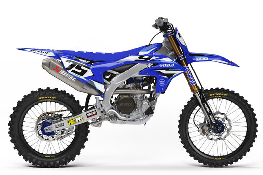 Pace Blue - Yamaha Mini Bike Full Graphics Kit