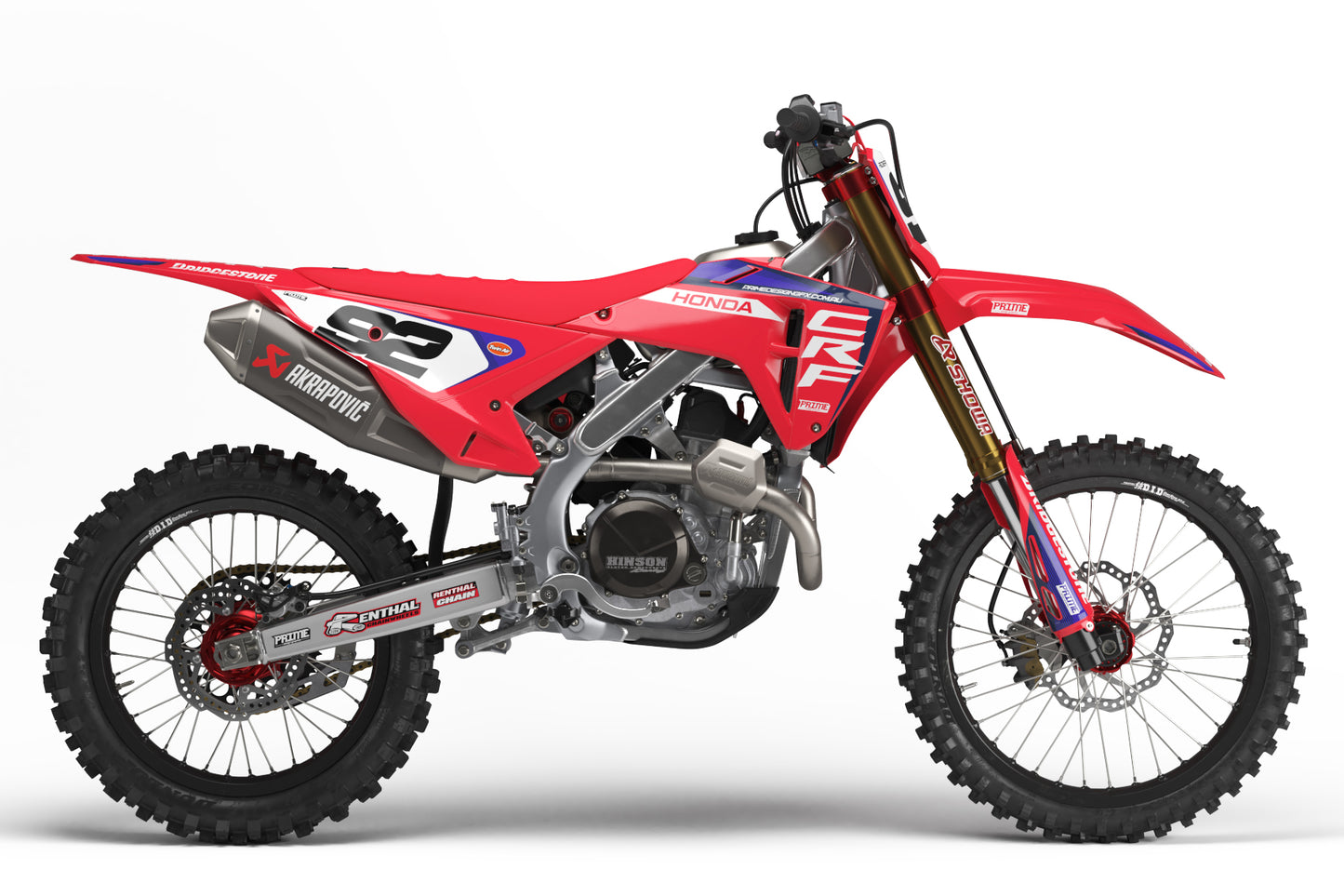 Corp 25 Red - Honda Full Graphics Kit