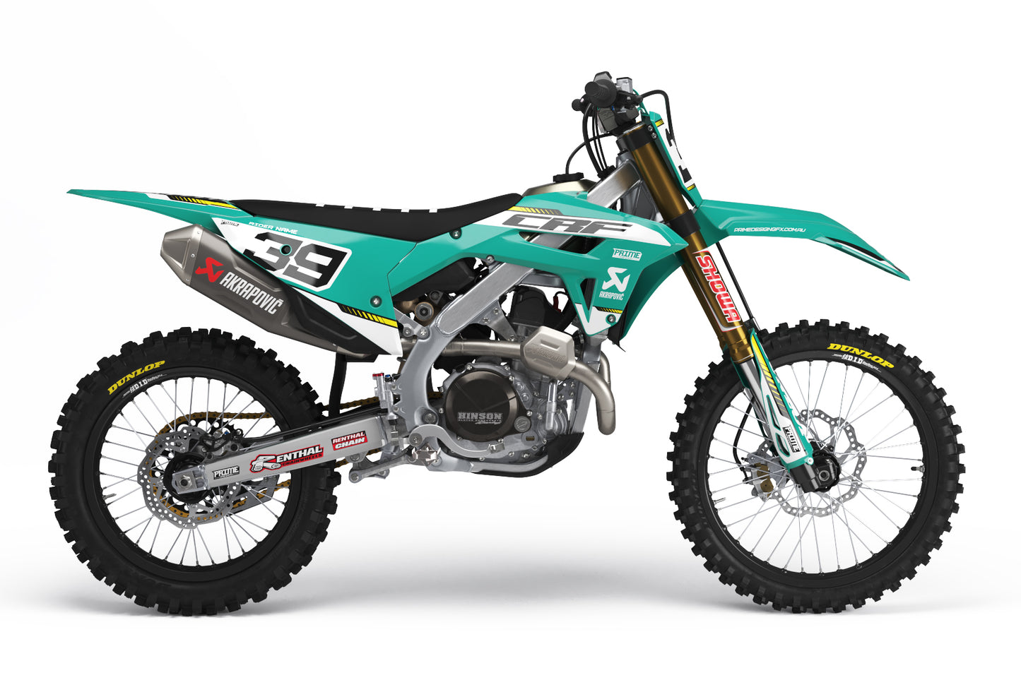 Lined Teal - Honda Full Graphics Kit