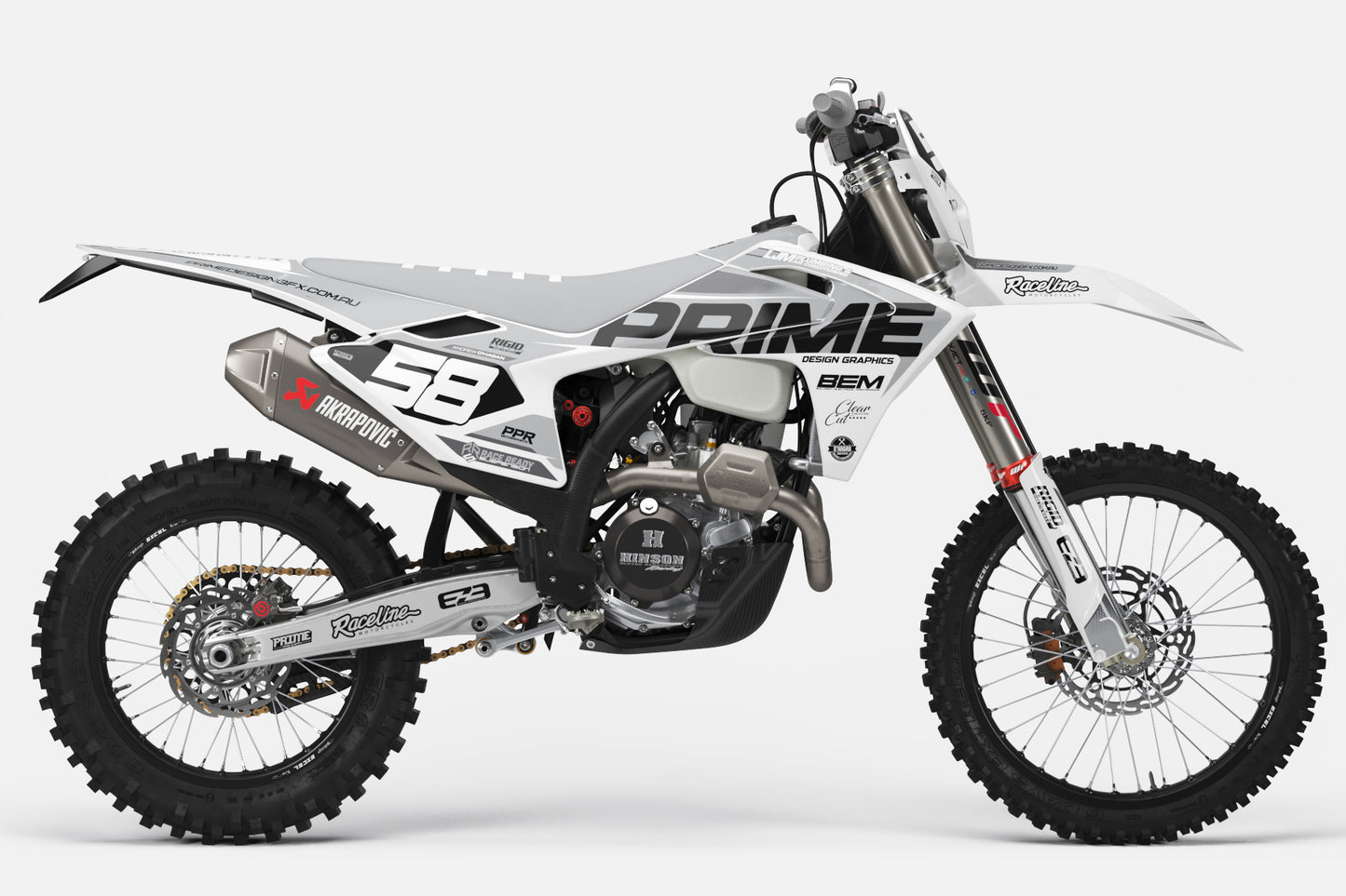 Dominator White - GasGas Full Graphics Kit