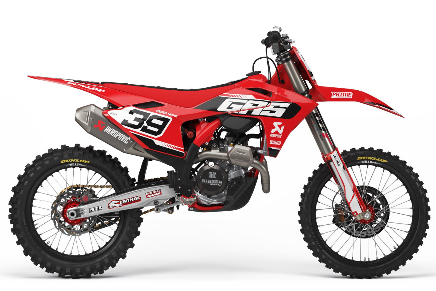 Lined Red - GasGas Mini Bike Full Graphics Kit