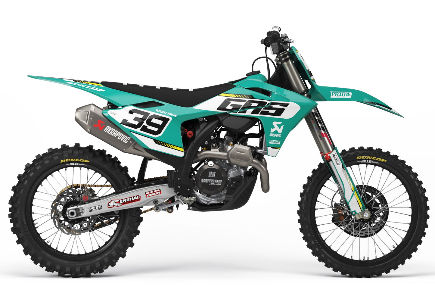 Lined Teal - GasGas Mini Bike Full Graphics Kit