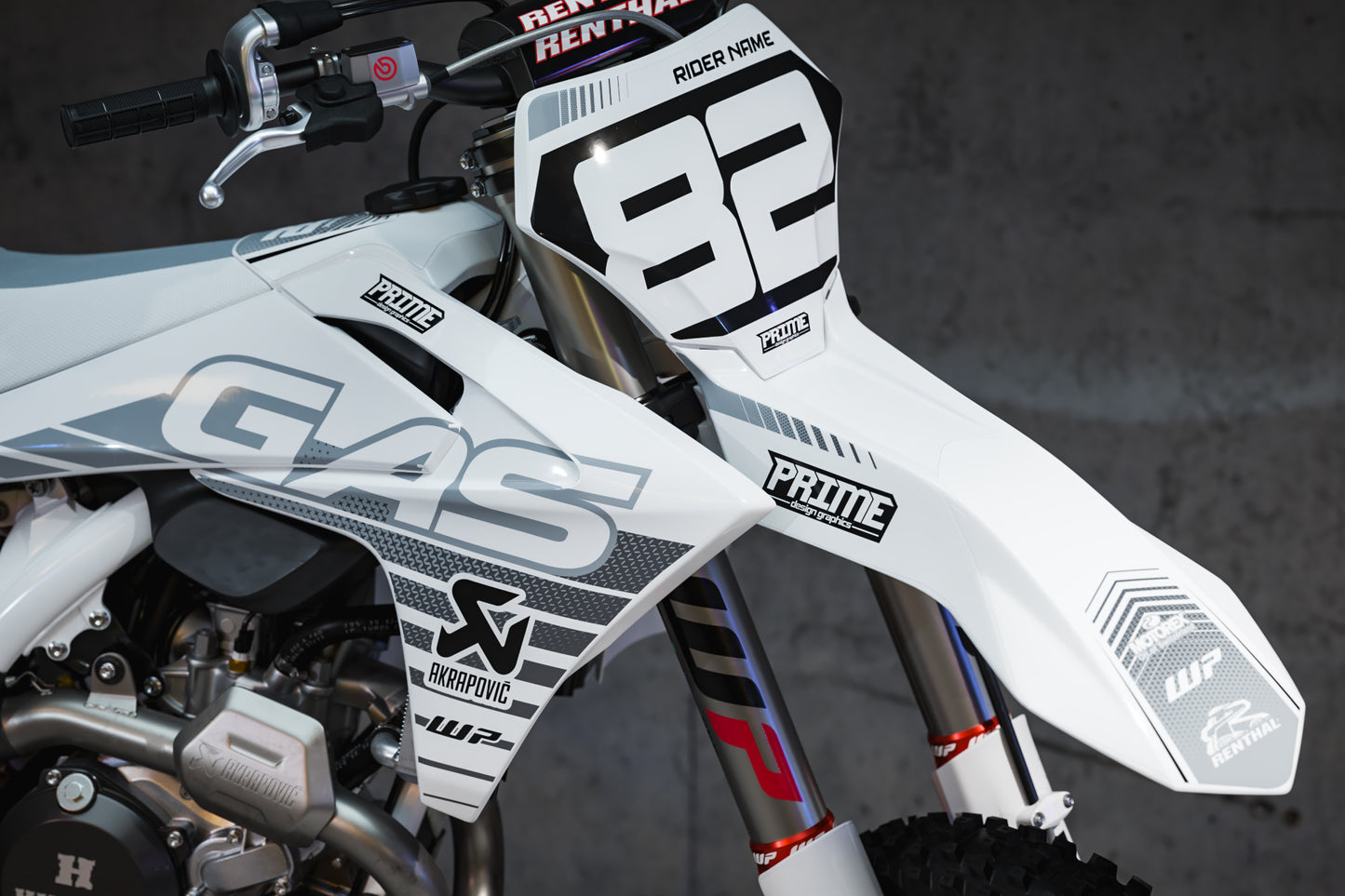 Toned White - GasGas Mini Bike Full Graphics Kit