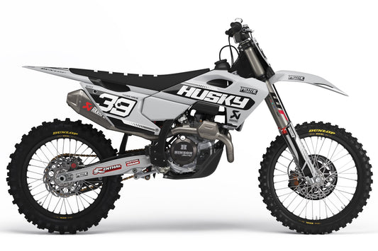 Lined Grey - Husqvarna Mini Bike Full Graphics Kit