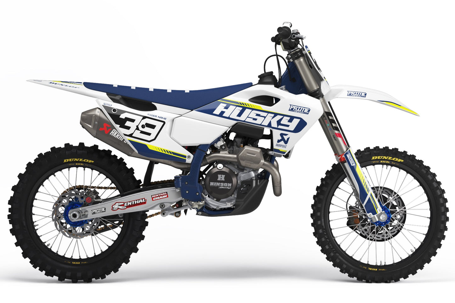 Lined Navy - Husqvarna Mini Bike Full Graphics Kit