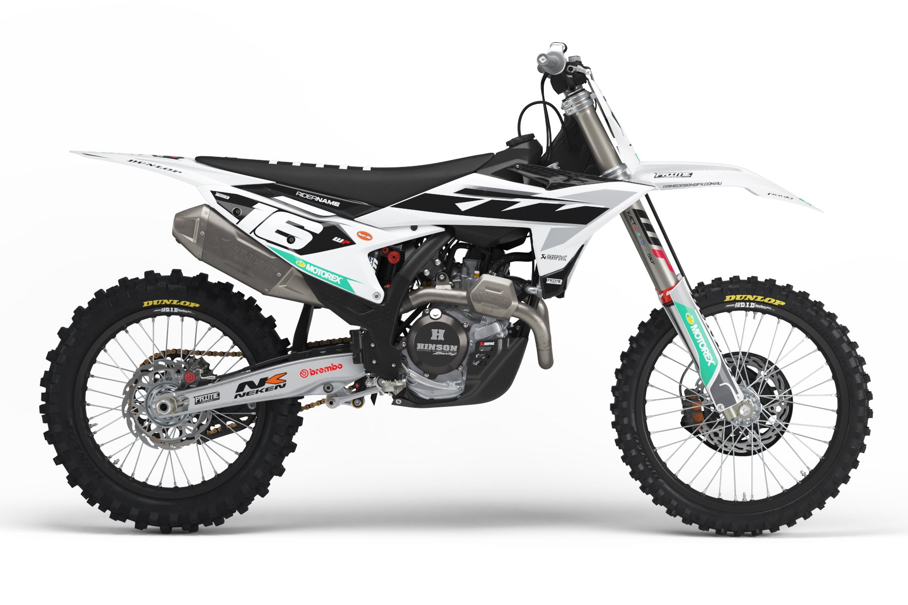 White Graphics Kit Prime Design Graphics - KTM