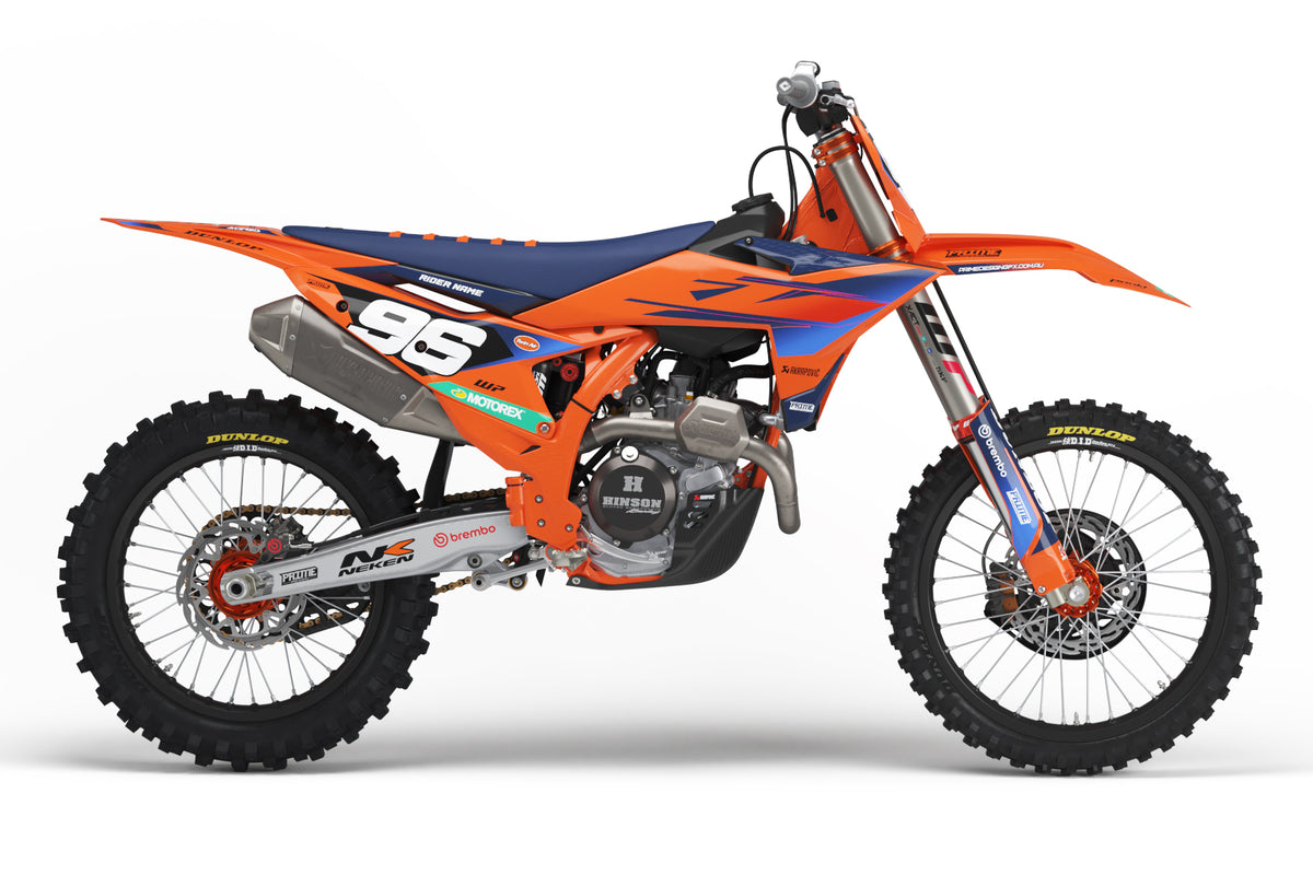Ktm Mini Graphics Native Navy - KTM Mini Bike Full Graphics Kits – Prime Design Graphics