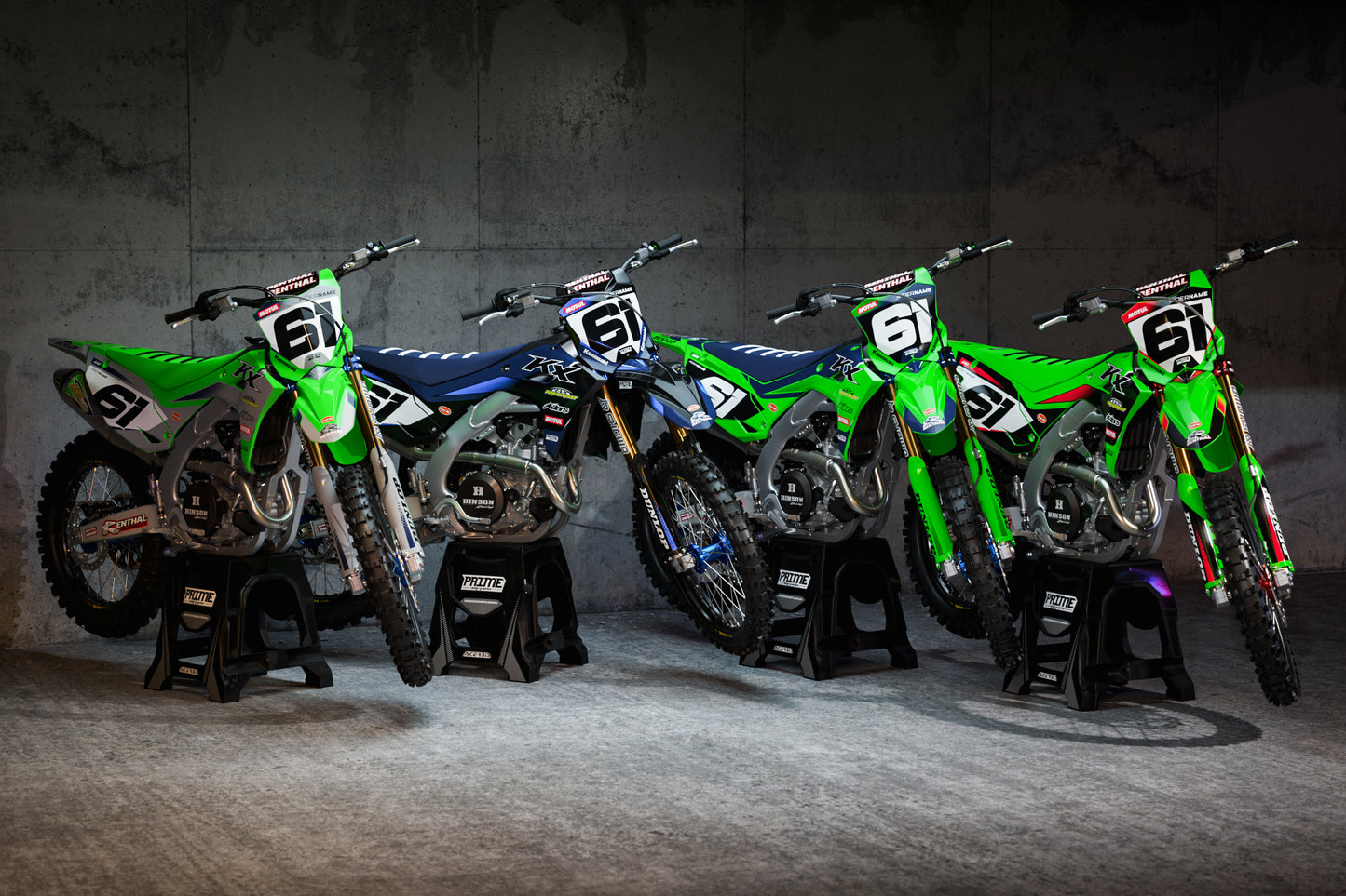 Arrest Black - Kawasaki Mini Bike Full Graphics Kit