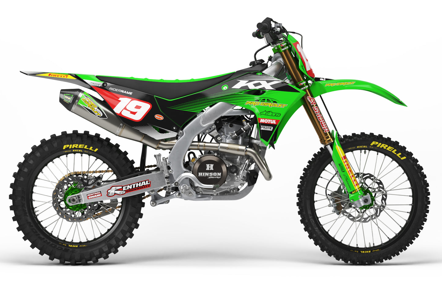 District Black - Kawasaki Full Graphics Kit
