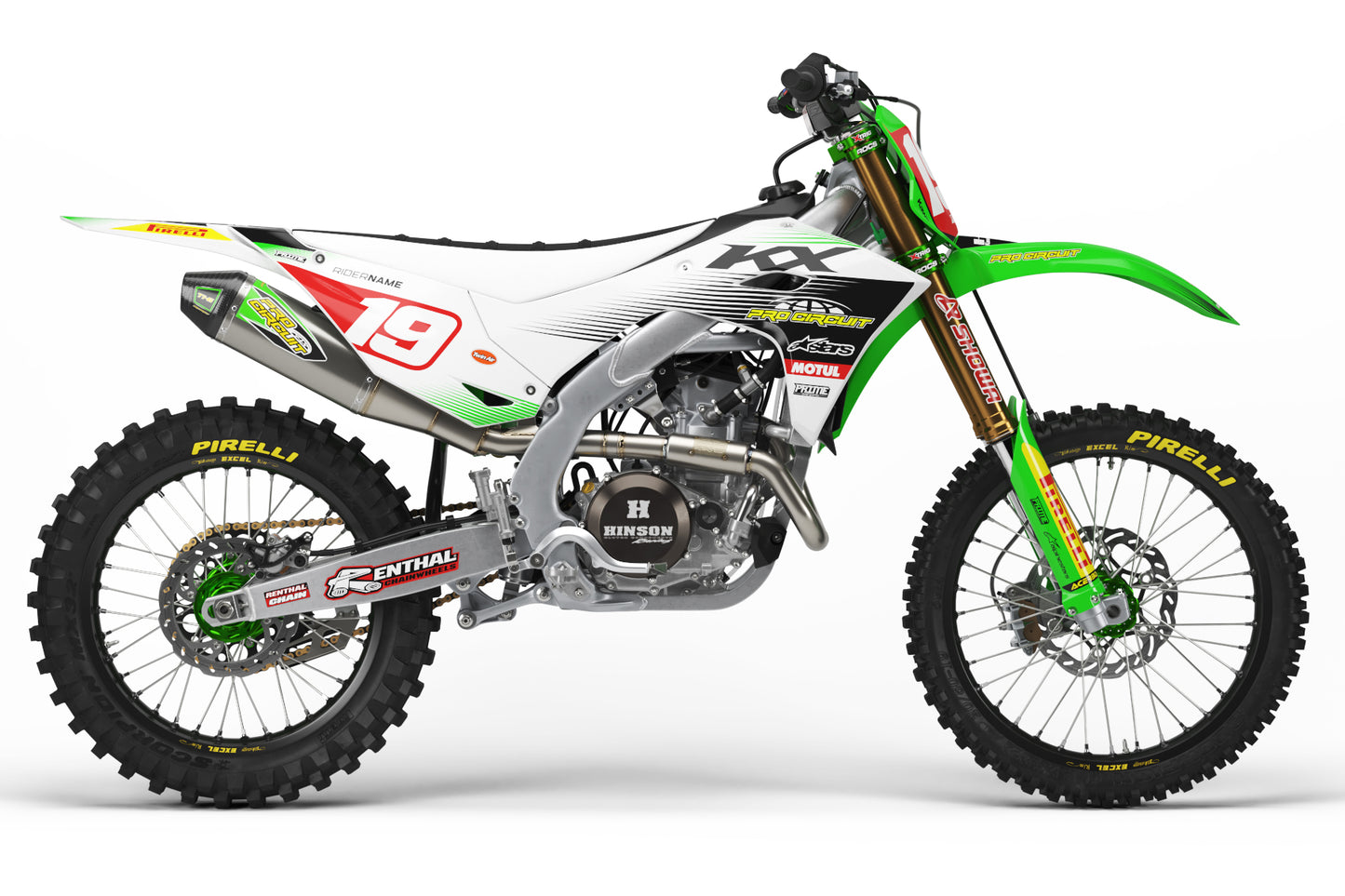 District White - Kawasaki Full Graphics Kit