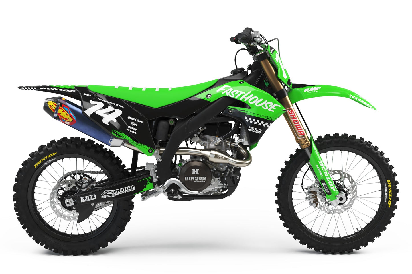 Speed Green - Kawasaki Mini Bike Full Graphics Kit