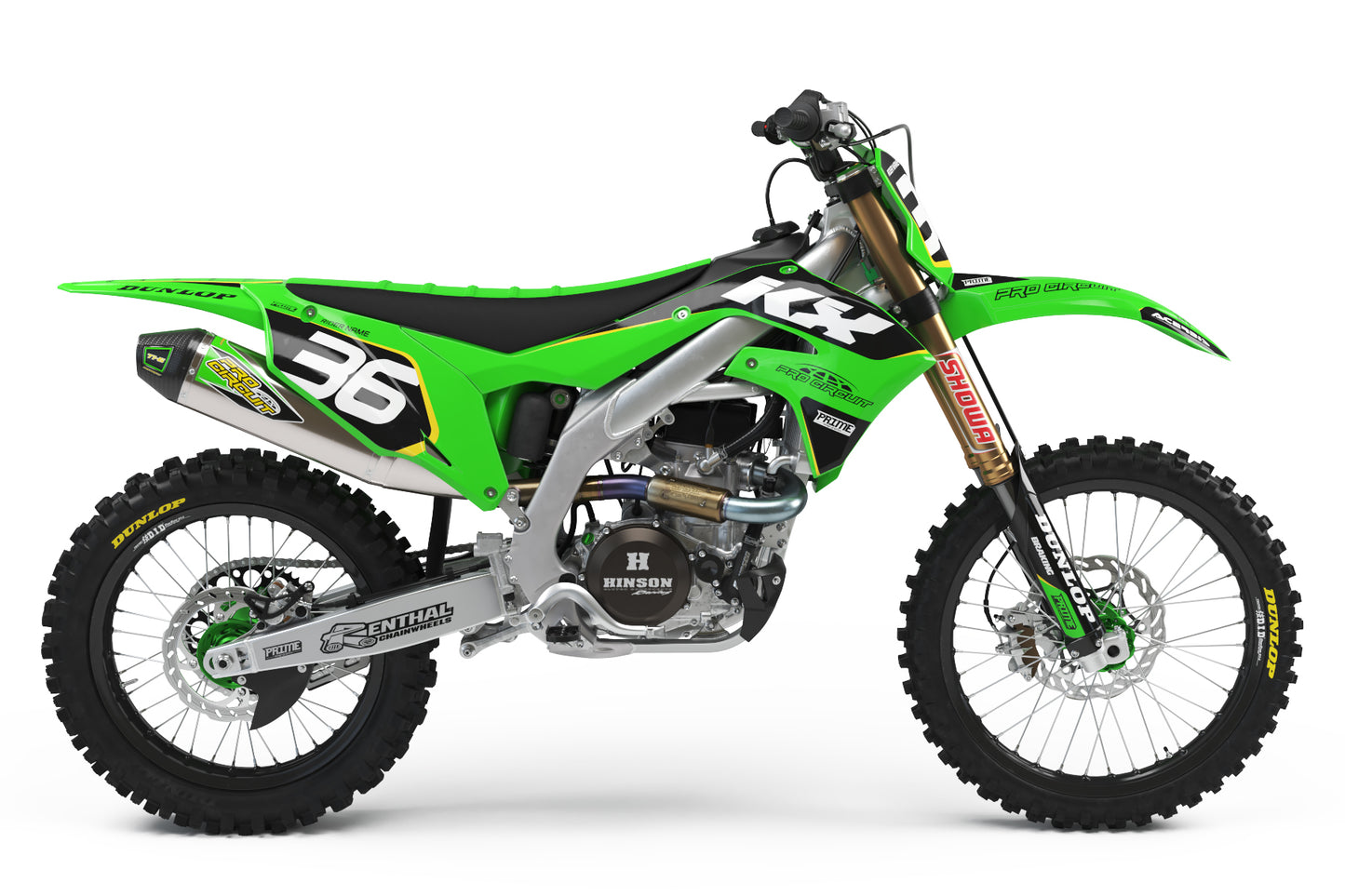 Vertigo Green - Kawasaki Full Graphics Kit