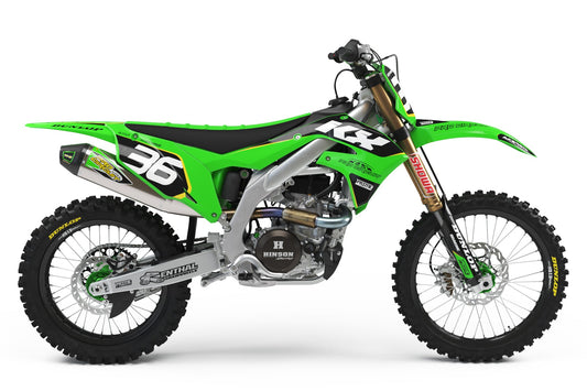 Vertigo Green - Kawasaki Mini Bike Full Graphics Kit