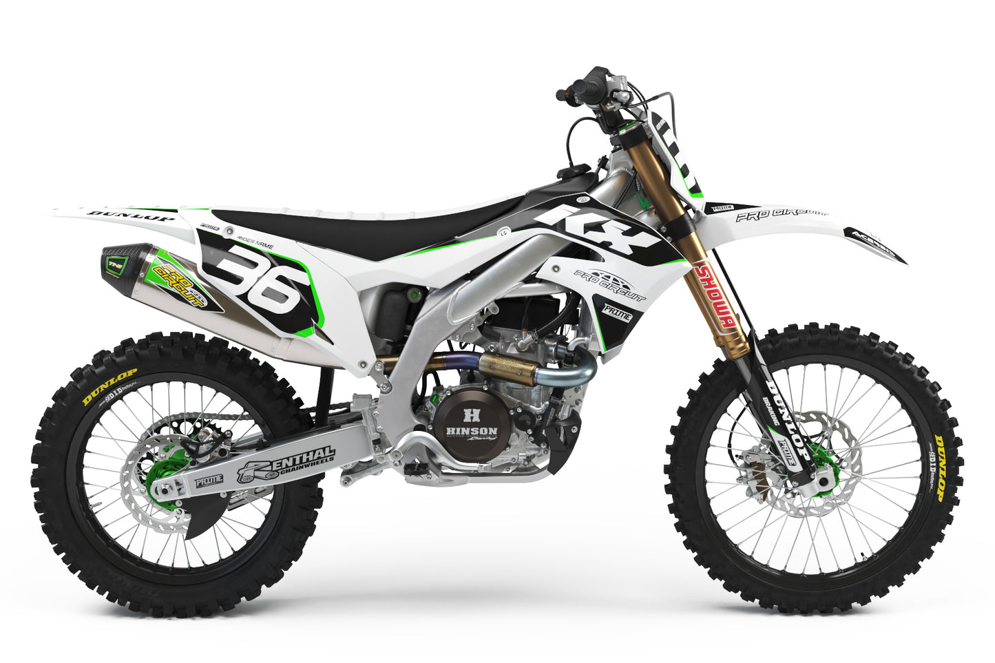 Vertigo White - Kawasaki Full Graphics Kit