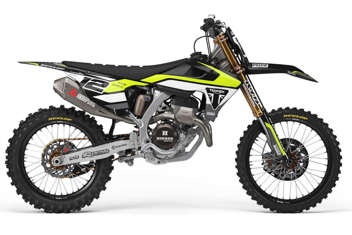 Flo Yellow Graphics Royal Flo - Triumph Full Graphics Kit – Prime Design Graphics
