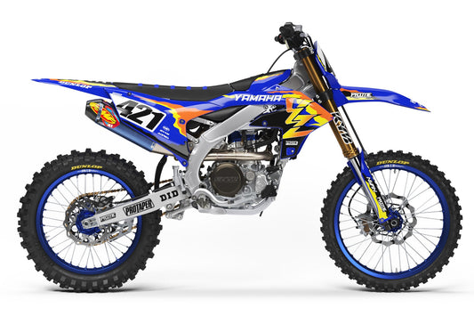 50th Blue - Yamaha Mini Bike Full Graphics Kit