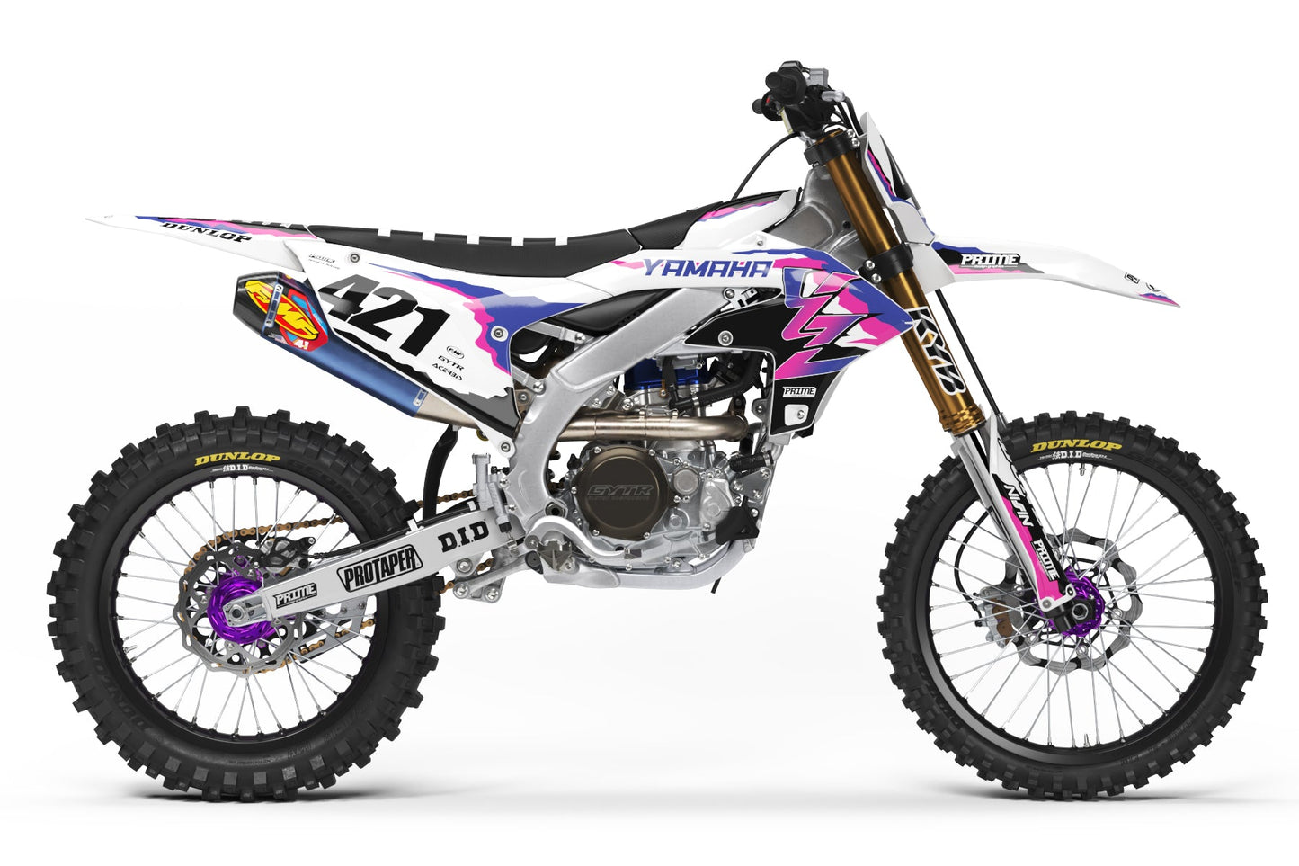 50th White - Yamaha Mini Bike Full Graphics Kit