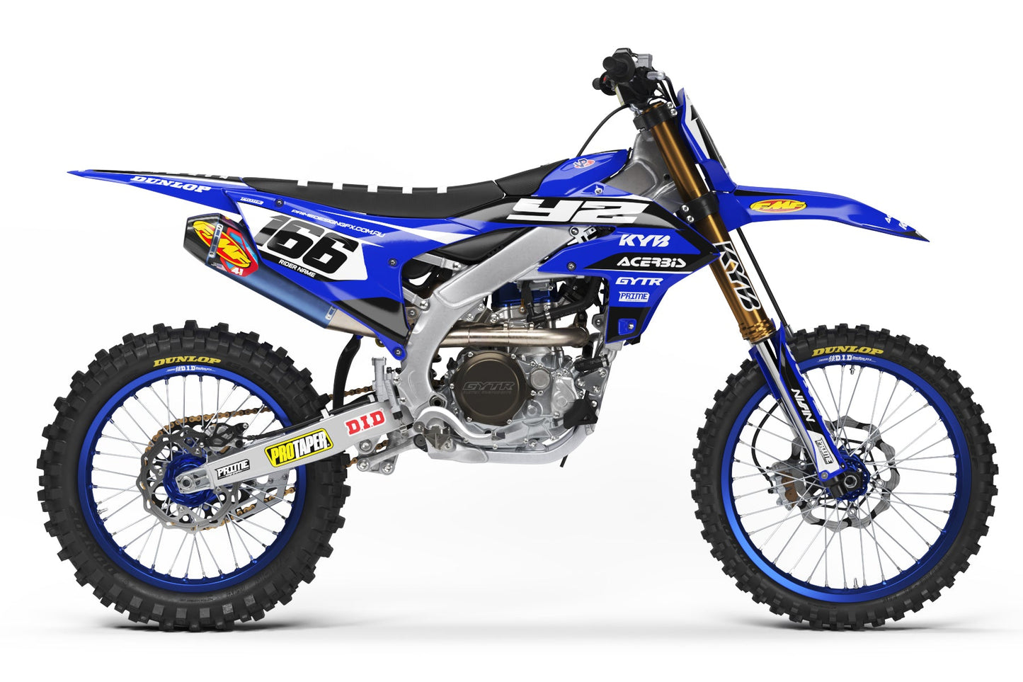 Crash Blue - Yamaha Mini Bike Full Graphics Kit