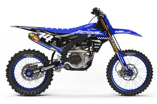 Speed Blue - Yamaha Mini Bike Full Graphics Kit